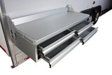 Arrow Components 24" &  48" Portable Flip Down Bench with Options Drawers Aersol Can Holders